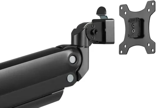 Vista 3 de Monoprice Workstream Collection - Soporte de escritorio ajustable con resorte de gas de movimiento completo para pantalla de 32 a 49 pulgadas