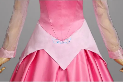 Vista 6 de Angelaicos Vestido de princesa de satén para mujer, disfraz de cosplay de Halloween