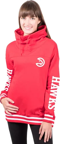 Vista 9 de Ultra Game - Sudadera con capucha de forro polar para mujer de la NBA con cuello de embudo