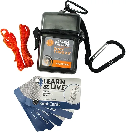Vista 3 de UST Learn & Live - Kits educativos para exteriores con tarjetas impermeables, herramientas y estuche hermético para senderismo, camping, mochileros