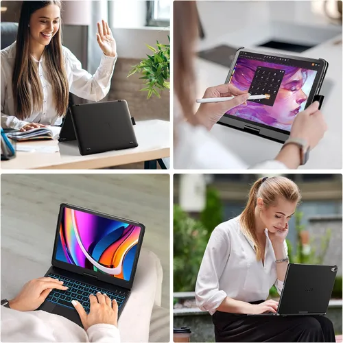 Vista 4 de typecase Funda con teclado táctil con trackpad para iPad Air de 11 pulgadas (M3 2025 / M2 2024) 2024: rotación de 360° - retroiluminación de 11