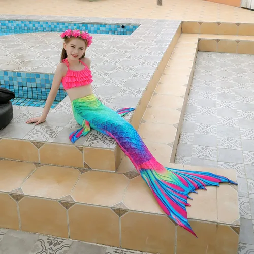 Vista 4 de Kokowaii - Sofisticado traje de baño con cola de sirena para niñas