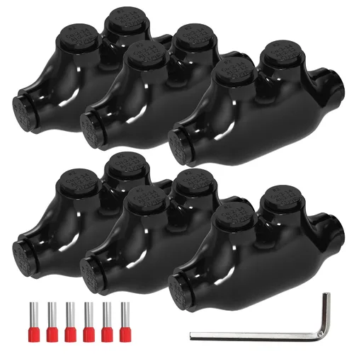 Vista 9 de Joinfworld Conector de empalme en línea de 2 puertos 1/0-14AWG Conectores de alambre de aluminio a cobre Conectores de alambre aislados Conectores