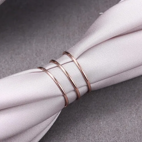 Vista 8 de LOYALLOOK 3 anillos midi de acero inoxidable de 0.039 pulgadas para mujer, con banda lisa, apilables, ajuste cómodo, color platadoradorosa, Acero
