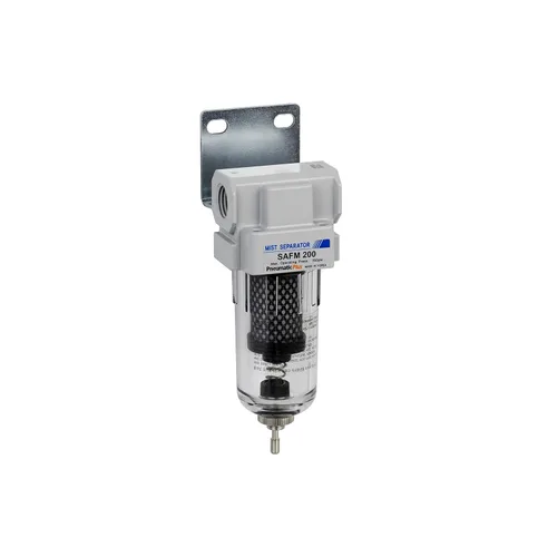 Vista 11 de PneumaticPlus SAFM400-N04BD-MEP Filtro coalescente de aire comprimido, 0.1 micras, 1/2" NPT - Recipiente de metal, drenaje automático, soporte