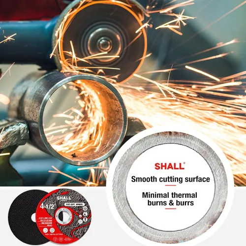 Vista 2 de SHALL Paquete de 25 ruedas de corte de 4 1/2 x 7/8 pulgadas, rueda de corte con bolsa para amoladora angular, disco de corte rápido de metal y acero