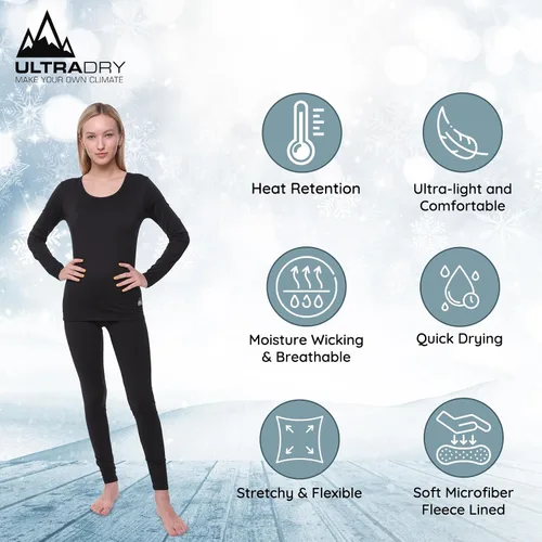 Vista 2 de Ultra Dry Conjunto de ropa interior térmica para mujer