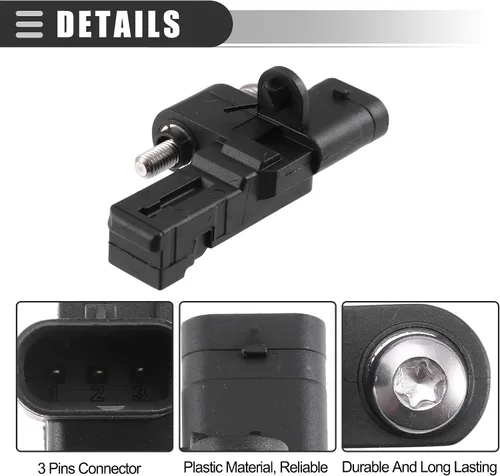 Vista 5 de Motoforti Sensor de posición del árbol de levas, para Mini Cooper 2007-2015, plástico ABS, 13627561753, negro