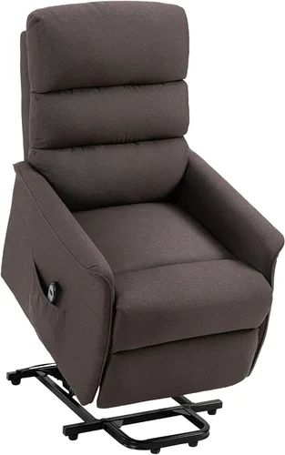 Vista 11 de HOMCOM Silla reclinable con elevación eléctrica para adultos mayores, fácil de montar, silla reclinable de tela para adultos, sofá reclinable