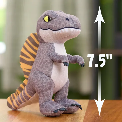 Vista 5 de JURASSIC WORLD Rebirth - Spinosaurio de peluche pequeño, dinosaurio de peluche de 7 pulgadas de alto, a partir de 3 años