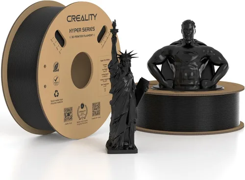 Vista 10 de Filamento PLA oficial de Creality Hyper de 1.75 mm, filamento PLA de alta velocidad de 30-600 mm/s para impresora 3D rápida, precisión dimensional