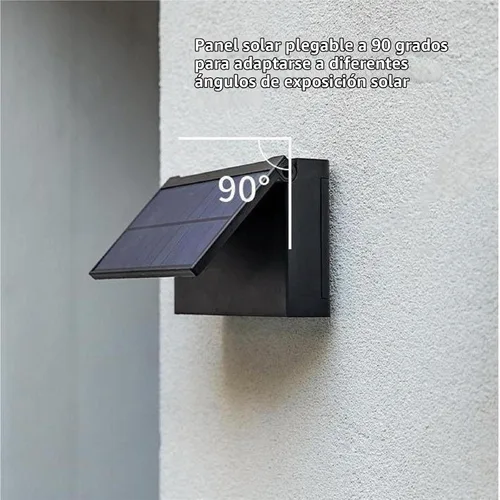 Vista 2 de ASLIDECOR Luz solar de pared hacia arriba, paquete de 2 6 luces LED iluminan al aire libre, lámpara con sensor de luz solar, IP65, impermeable