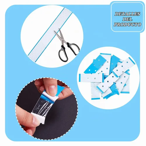 Vista 2 de Maitys 8 piezas de cinta de peluca de doble cara impermeable para cabello