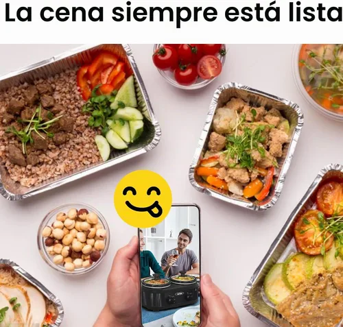 Vista 6 de olla de cocción lenta doble de 2 * 1.25 cuartos, servidor y calentador de buffet con 2 ollas de cerámica extraíbles, 3 configuraciones