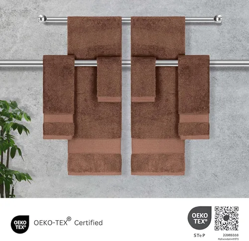 Vista 3 de Towels Beyond - Juego de toallas de lujo de 6 piezas, 100% algodón turco, de secado rápido, altamente absorbente y cómodo, incluye 2 toallas
