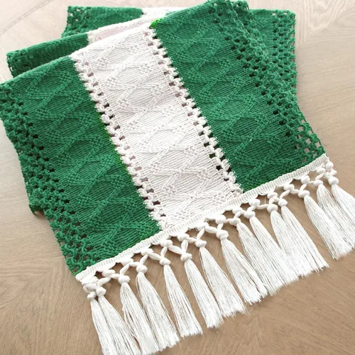 Vista 18 de FEXIA Camino de Mesa Negro con Borlas de 72 Pulgadas Macramé Boho Estilo Granja Camino de Mesa para Decoración de Dormitorio y Comedor