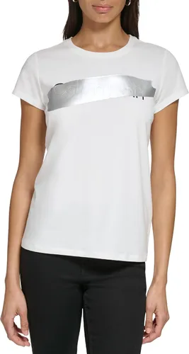 Vista 5 de Calvin Klein Women's Knit Short Sleeve Blouse