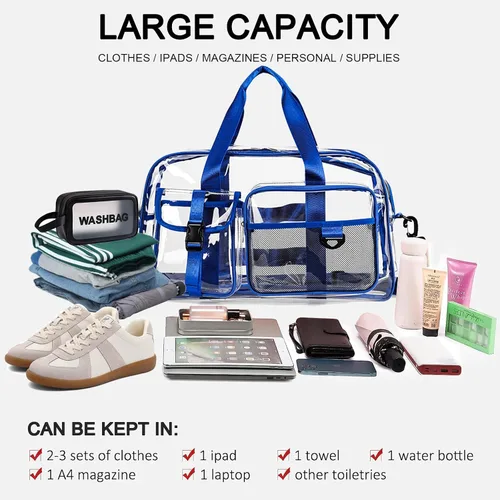 Vista 366 de Pequeña bolsa de gimnasio para mujer, bolsa de viaje con compartimento para zapatos