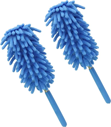 Vista 8 de Plumero de microfibra, plumero de mano de microfibra, herramienta de limpieza de microfibra lavable, plumeros extensibles para limpieza de oficina