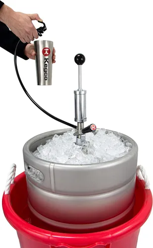 Vista 5 de Kegco Bomba de barril de 8" con mango de palanca para barriles domésticos del sistema D