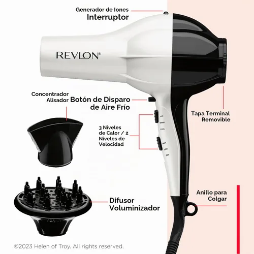 Vista 5 de Secador de pelo Revlon con difusor 1875 W