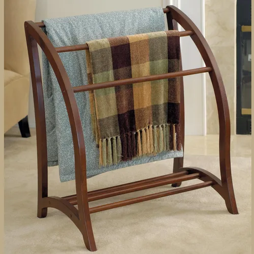 Vista 7 de Winsome Wood – Estantería para colchas con 3 estantes, nogal antiguo (94036)