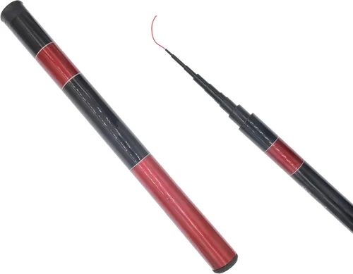 Vista 8 de Caña de pescar telescópica Tenkara de 1,5 m/2,7 m/3,6 m - Cañas de pescar ultraligeras para viajes - Caña plegable portátil para bass y crappie
