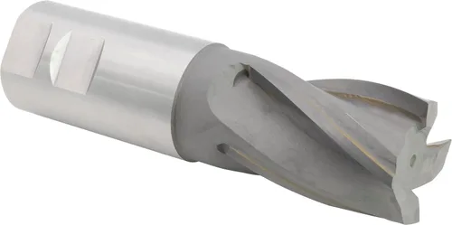 Vista 2 de Fresa de extremo soldada de carburo CME, nariz cuadrada, 1 1/2" diámetro del molino, 2" longitud de corte, 5 5/8" longitud total, 4 flautas, corte