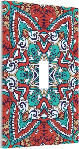 Vista 121 de Azulejos Negros Texturas Modernas Retro Marruecos 1 Gang Cubierta de Interruptor de Luz Sin Dispositivo Placa de Pared en Blanco Decorativa Placa
