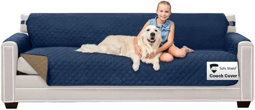 Vista 49 de Sofa Shield - Funda para sofá Loveseat con correa patentada, protector de cojín, funda reversible diseñada en EE. UU. resistente a manchas