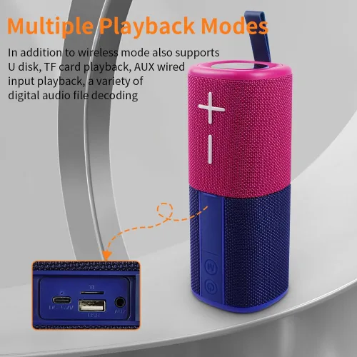 Vista 9 de Altavoz Bluetooth Magnético Divisible 2 en 1, de Colores Contrastantes, Impermeable, Doble Divisible, Portátil, Inalámbrico, Sonido Estéreo Potente