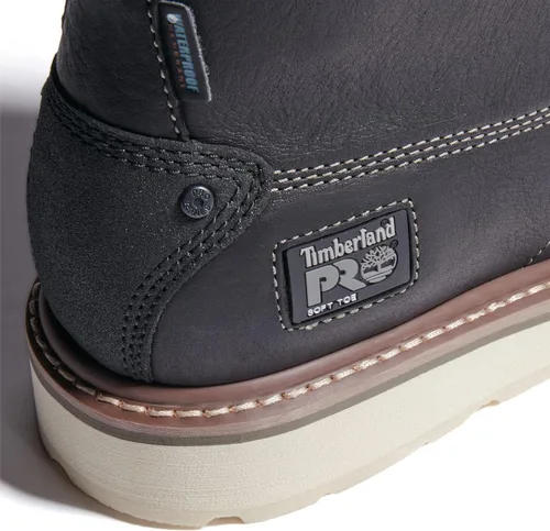 Vista 3 de Timberland PRO Gridworks - Botas de trabajo industriales impermeables para hombre con cuña de 6 pulgadas Negro
