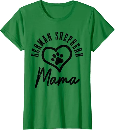 Vista 15 de Camiseta de pastor alemán para mujer, con diseño de pata de perro, pastor alemán, gris, S Asfalto