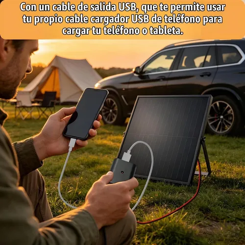 Vista 7 de Cargador de batería solar 25W 12V, kit de panel solar resistente para RV