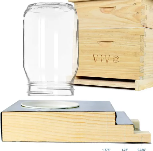 Vista 3 de VIVO - Comedero de entrada de madera ligera, BEE-V110 Apicultura, Para Colmenas