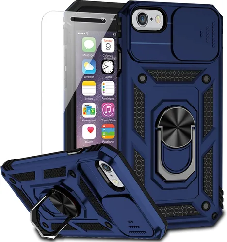 Vista 16 de Funda para iPhone SE (3ª y 2ª generación 2022/2020) y iPhone 8/7/6 con cubierta para lente de cámara, protector de pantalla HD, protección contra