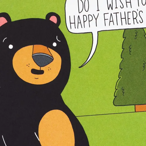 Vista 4 de Hallmark Shoebox - Paquete de tarjetas divertidas para el día del padre, oso en el bosque