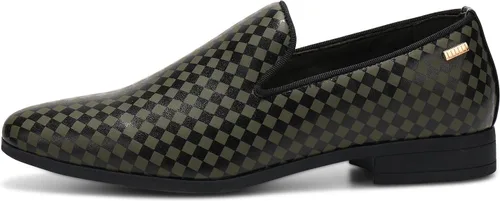 Vista 3 de UUBARIS Mocasines de terciopelo para hombre, zapatos de vestir de estilo moderno, zapatos de esmoquin clásicos, zapatos Oxford casuales
