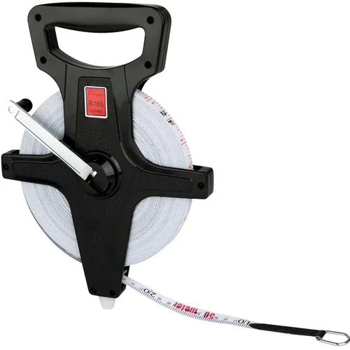 Vista 2 de Champion Sports Cintas medidoras de carrete abierto: manivela duradera con punta de metal, pies y medidores de doble cara, perfectas para pista