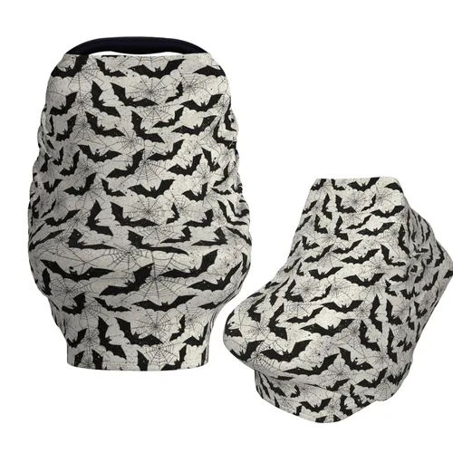 Vista 18 de Bats Star Moon - Fundas de asiento de automóvil para bebé, cubierta suave para cochecito de bebé, fundas de lactancia materna para niñas y niños