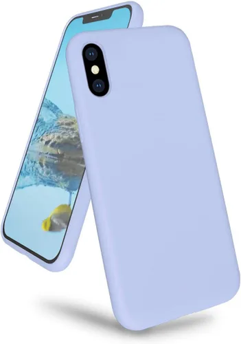 Vista 9 de Funda compatible con iPhone Xs Max de 6.5 pulgadas, protección contra caídas de gel de silicona líquida de cuerpo completo con microfibra suave a