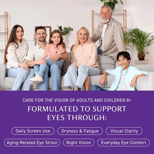 Vista 3 de Umeken Suplemento dietético Eye Clear, extracto de arándano, luteína, zeaxantina, ginkgo, suplementos para la visión para adultos, vitaminas