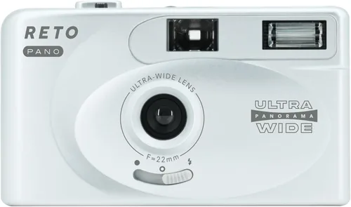 Vista 10 de Cámara de película RETO PANO de 35mm - Lente ancha de 22mm, Panorama, Cambio fácil, Modos cinematográficos, Tapa de lente, Flash incorporado