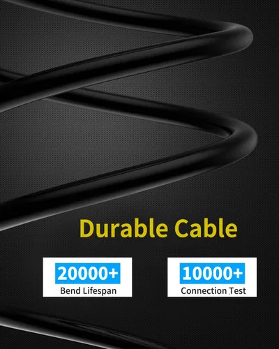 Vista 6 de Paquete de 2 cables XLR cortos de 1.6 pies, cable de micrófono equilibrado XLR macho a hembra de 3 pines, cable de micrófono blindado OFC de 1 pie