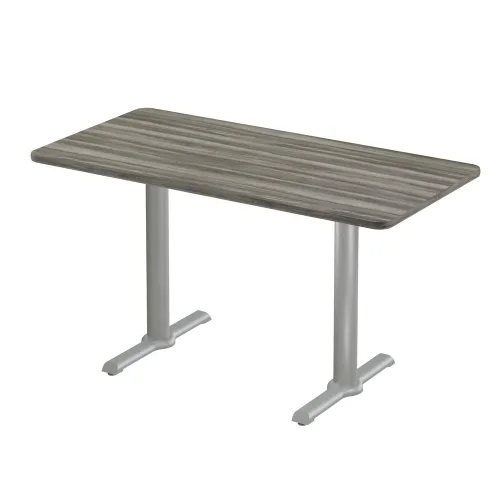 Vista 47 de Correll Mesa de bar redonda de 30 pulgadas, mesa de cóctel de comedor de 29 pulgadas de alto, parte superior laminada de nogal duradero, base