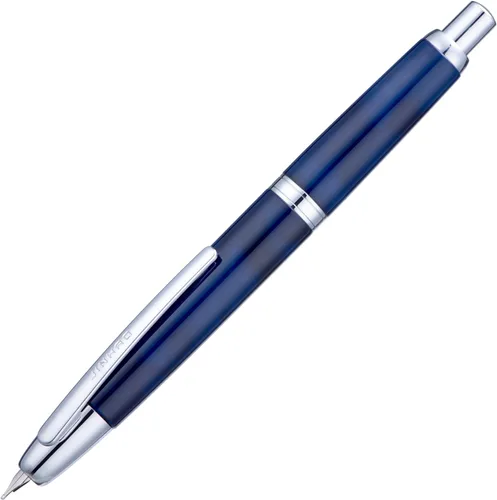 Vista 65 de Jinhao 10 Press Pluma estilográfica con caja, punta mediana retráctil de oro mate cepillado con juego de convertidor de tinta (clip dorado)