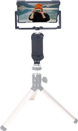 Vista 4 de NICEYRIG Plus - Kit de espejo para selfie con soporte de trípode de aluminio para iPhone 14/13/12/11 Pro, Pro Max, SE aplicable para YouTube Live