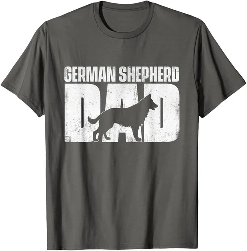 Vista 101 de Camiseta de pastor alemán para el día del padre del dueño de perros caninos, Negro