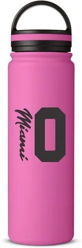 Vista 4 de ALLNTRENDS Miami 10 Botella de agua Sport Miami Soccer Botella de vacío 24oz (negro)