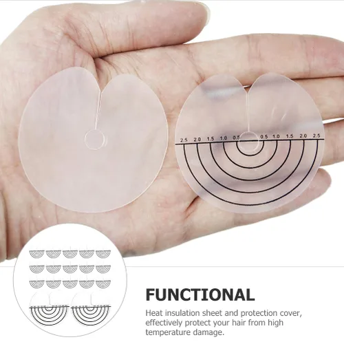 Vista 4 de Cabilock Protectores de protección térmica para extensiones de cabello, 50 unidades, almohadillas de extensión de cabello, protector de cuero